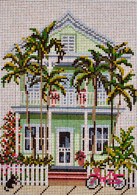 Island House     (handpainted by Needle Crossing)