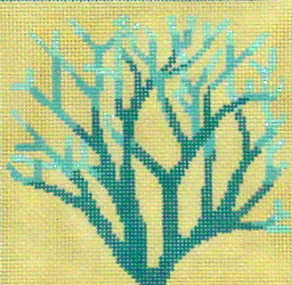 Blue Coral     (Handpainted by Alice Peterson Company)