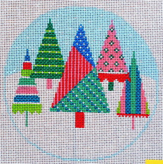 Christmas Tree Round (Handpainted by Shelly Tribbey Designs)