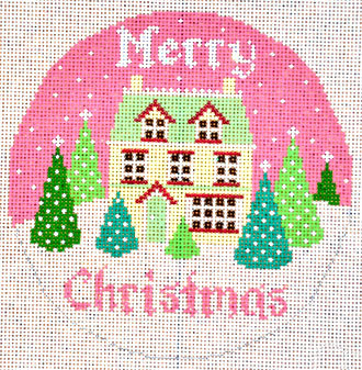 Merry Christmas House Ornament  (Handpainted by Shelly Tribbey Designs)