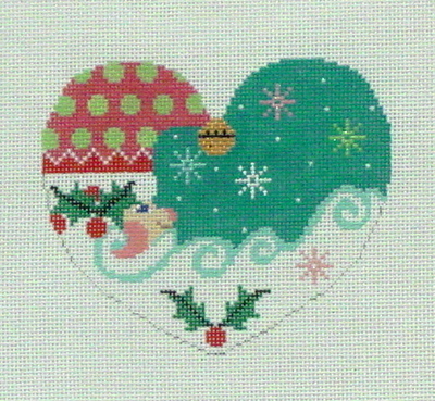 Heart Shaped Santa (Handpainted by Shelly Tribbey Designs)