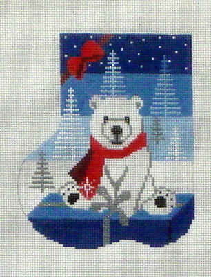 Polar Gift Mini Sock (Handpainted by Shelly Tribbey Designs)*Product may take longer than usual to arrive*