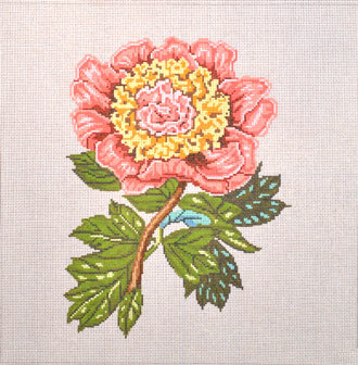 Pink Peony    (handpainted by All About Stitching)