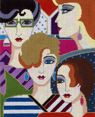 Girls Club  (Handpainted by Barbara Russell)