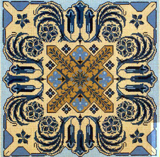 Blue Tile   (handpainted by Meredith Collection)