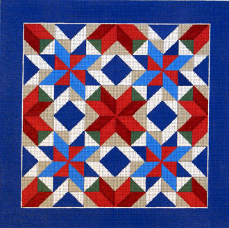 Pinwheel Star Quilt      (handpainted by Susan Roberts Designs)