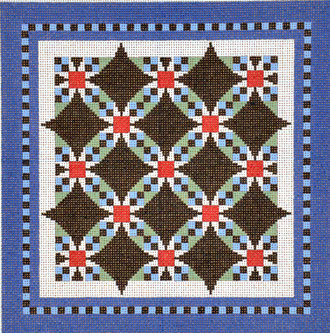 Wedding Ring Star Quilt (handpainted by Susan Roberts)*Product may take longer than usual to arrive*