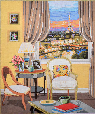 Parisian View  (hand painted by Sandra Gilmore)*Product may take longer than usual to arrive*