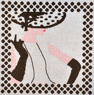 Polka Dot Fashionista   (Handpainted by Shelley Tribbey)