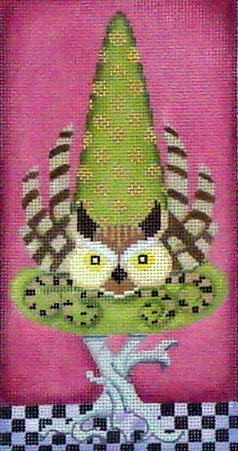 Witch Hat with Owl  (Handpainted by Brenda Stofft Designs)