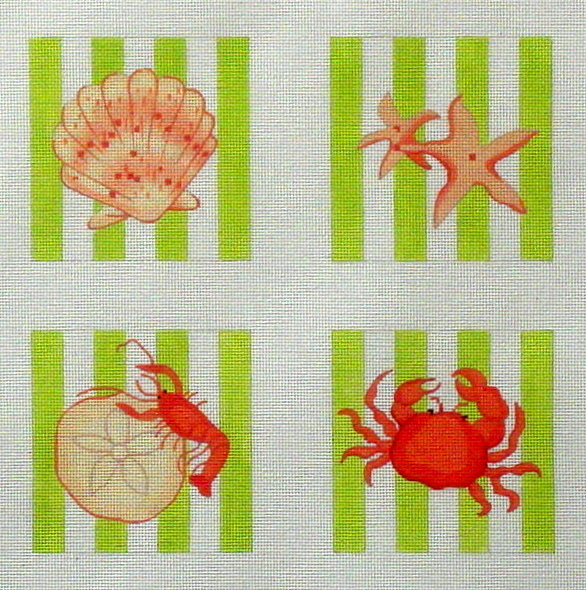 Shell Coasters  (Handpainted by Kate Dickerson)