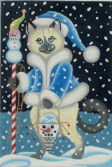 Snow Cat  (Handpainted by Brenda Stofft Designs)