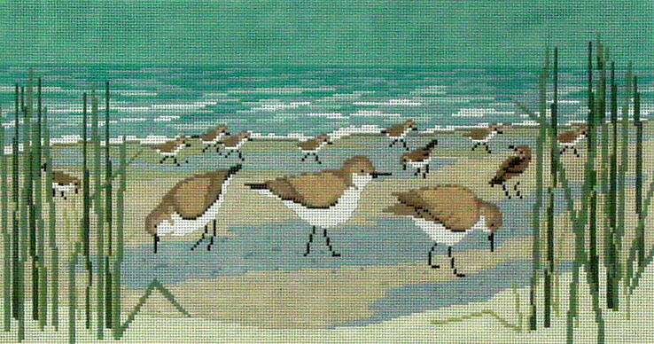 Sanderlings  (Handpainted by Susan Roberts)