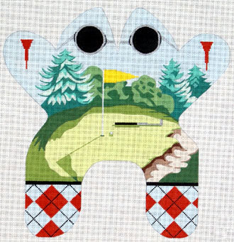 Large Golf Frog    (handpainted by Eddie and Ginger Designs)
