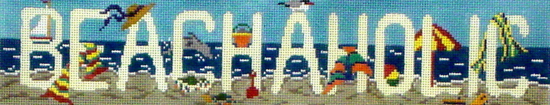Beachaholic  (Handpainted by Needle Crossings)