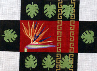 "Bird of Paradise" Brick Cover ( Handpainted by JP Needlepoint)