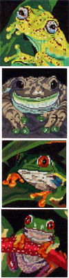 Frog Coasters, Set of 4       (Handpainted by Barbara Russell Designs)