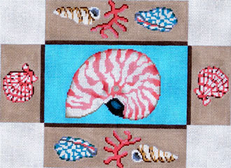 Nautilus Shell Brick Cover ll   (handpainted from All About Stitching)