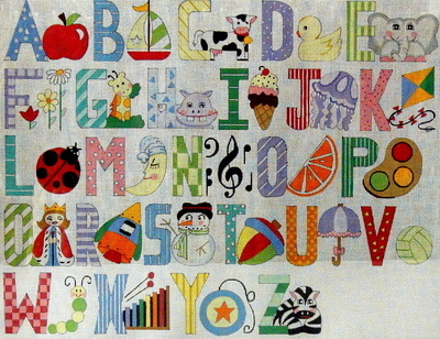 Upper Case Alphabet  (Handpainted by Alice Peterson Company)