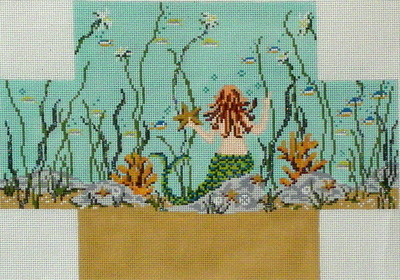 Mermaid Brick Cover     (Handpainted from Needle Crossings)