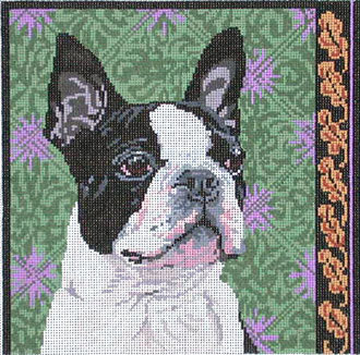 Boston Terrier    (Handpainted by Barbara Russell Designs)