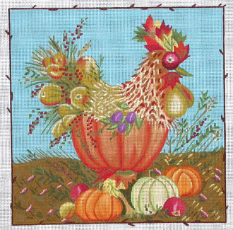Harvest Rooster  (handpainted by Melissa Shirley)