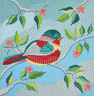 Quilted Bird     (Handpainted by Shelly Tribbey Designs)