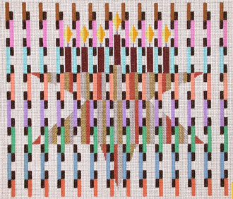 Lighted Star, Multi Tallis Bag  (Handpainted by Susan Roberts)