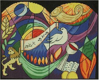 Judaic Torah of the Truth Tallis Bag  (Handpainted by Susan Roberts)