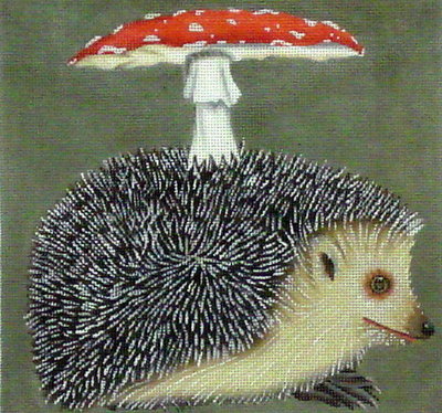 Hedgehog/Mushroom (Handpainted by Melissa Shirley)