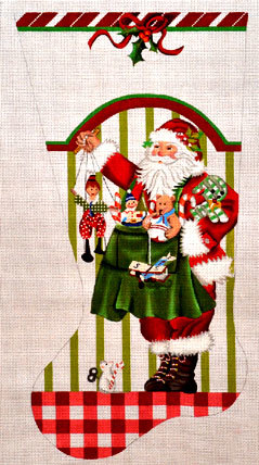 Toy Santa Stocking            (handpainted by Melissa Shirley)*Product may take longer than usual to arrive*