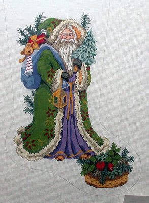 Pere Noel Stocking   (handpainted from Gayla Elliot)*Product may take longer than usual to arrive*