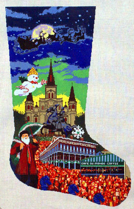 New Orleans Stocking (Handpainted by DJ Designs)*