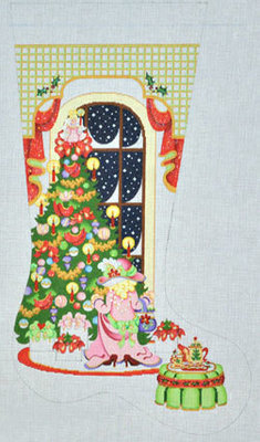 Girl Dressed in Mom's Clothes Stocking (Handpainted from Strictly Christmas)*Product may take longer than usual to arrive*