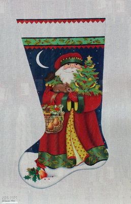 Forest Santa Stocking (Handpainted from Melissa Shirley)*Product may take longer than usual to arrive*