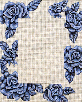 Cabbage Rose Picture Frame  (Handpainted by Gayla Elliot Designs)