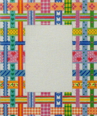 Ribbon Frame  (Handpainted by Kate Dickerson Needlepoint Collection)*Product may take longer than usual to arrive*