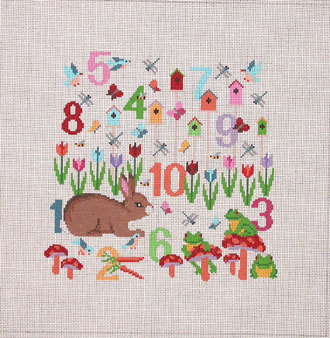 Number Garden   (Handpainted by Susan Roberts)