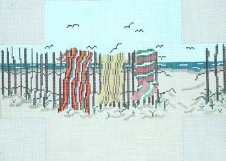 Beach Towels Brick Cover    (Handpainted by Needle Crossings)*Product may take longer than usual to arrive*