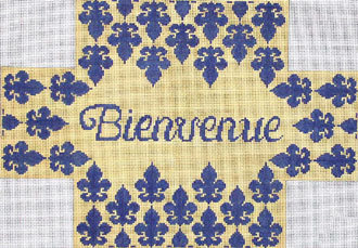 Bienvenue Brick Cover (Handpainted by Canvasworks Traditions)*Product may take longer than usual to arrive*