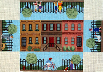 Brownstone Walk Brick Cover (Handpainted by Susan Roberts)