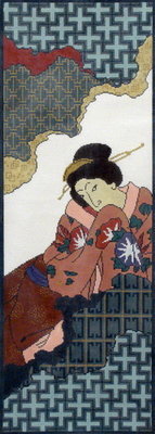 Geisha Panel    (Handpainted by Red Thread Designs)