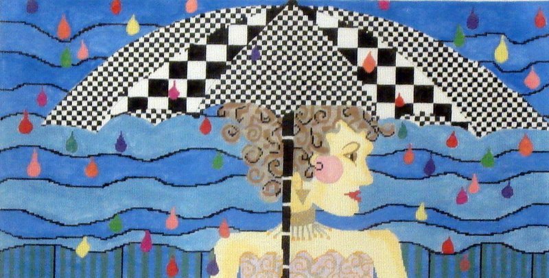 "In the Rain"  (Handpainted by Penny McLeod )