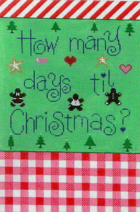 How Many Days til Christmas, includes base and blocks  (handpainted by Patti Mann)