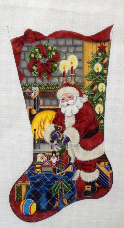 Filling Christmas Stocking (Handpainted by Rebecca Wood) Filling Christmas Stocking (Handpainted by Rebecca Wood)