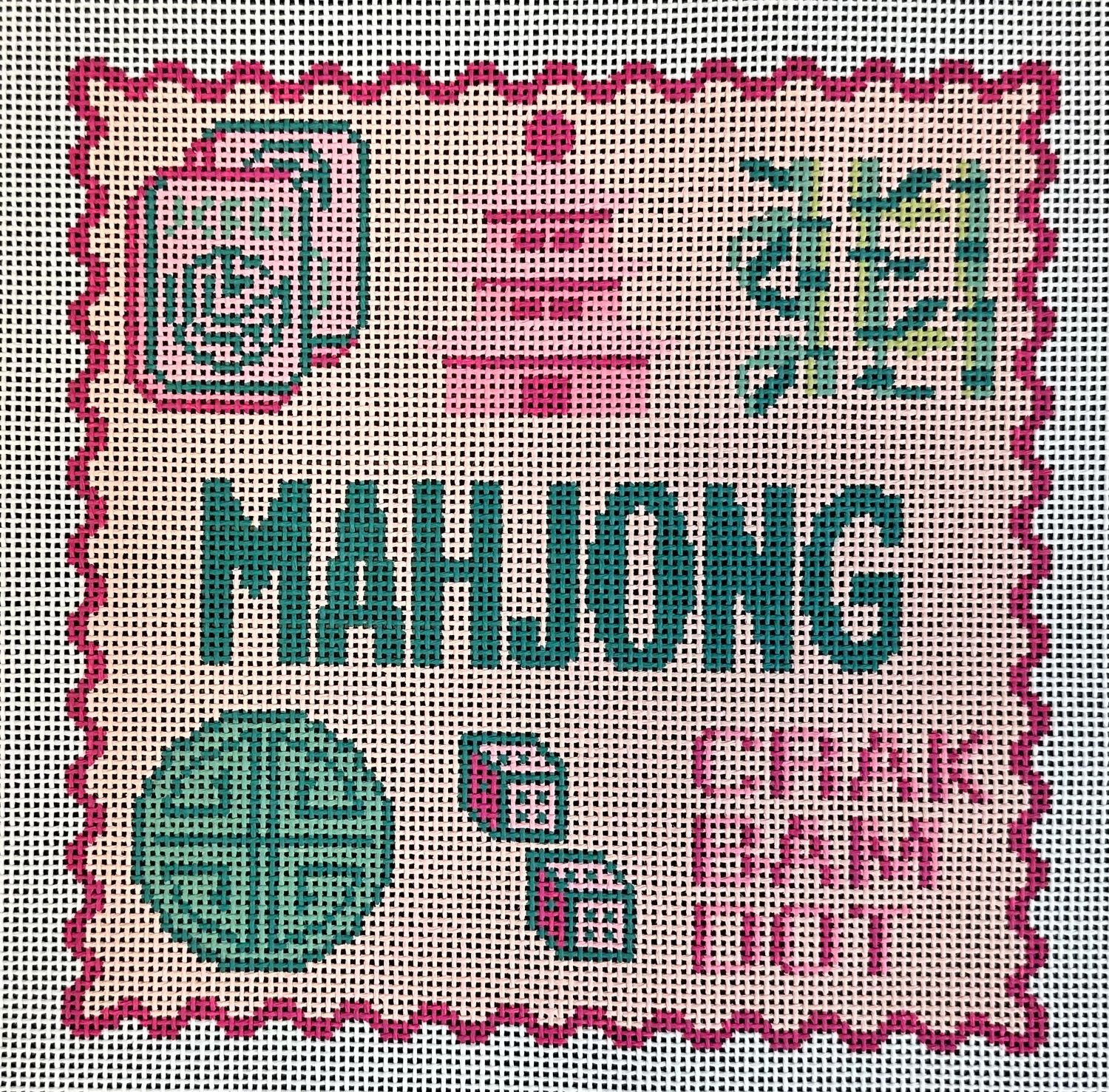 Mahjong Pillow  (Handpainted by Mahjong Pillow)