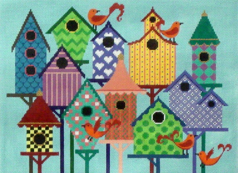 Bird City   (Hand Painted by JP Needlepoint)*Product may take longer than usual to arrive*