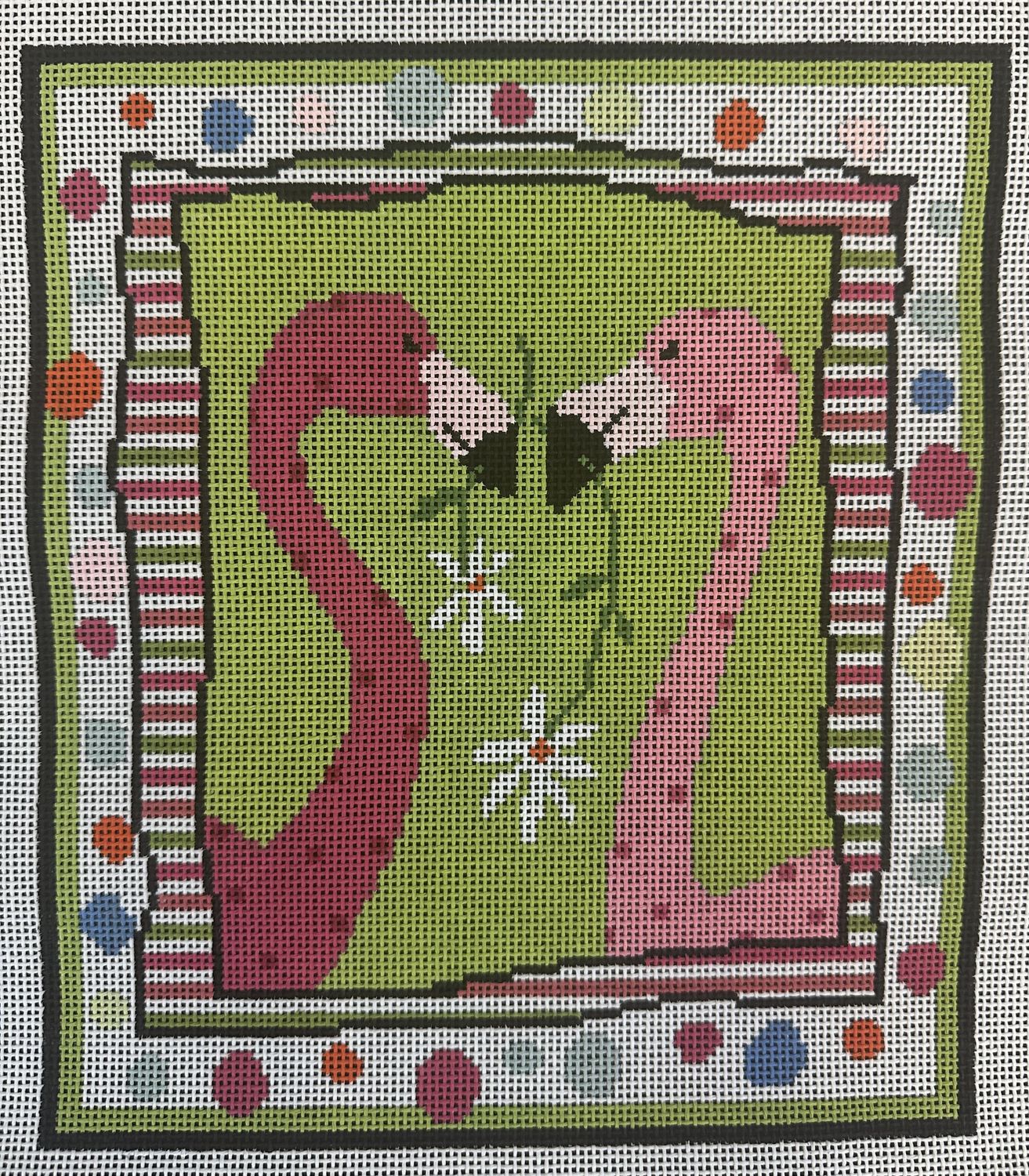 Flamingo Romance  (Handpainted by JL Canvas)