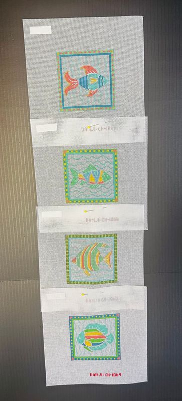 Fish Coasters -Set of 4  (Handpainted by Danji Designs)