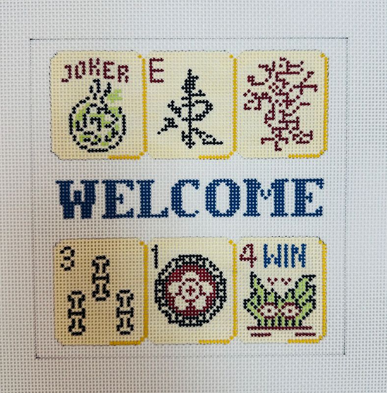 Mahjong Welcome  (Handpainted by Susan Roberts)